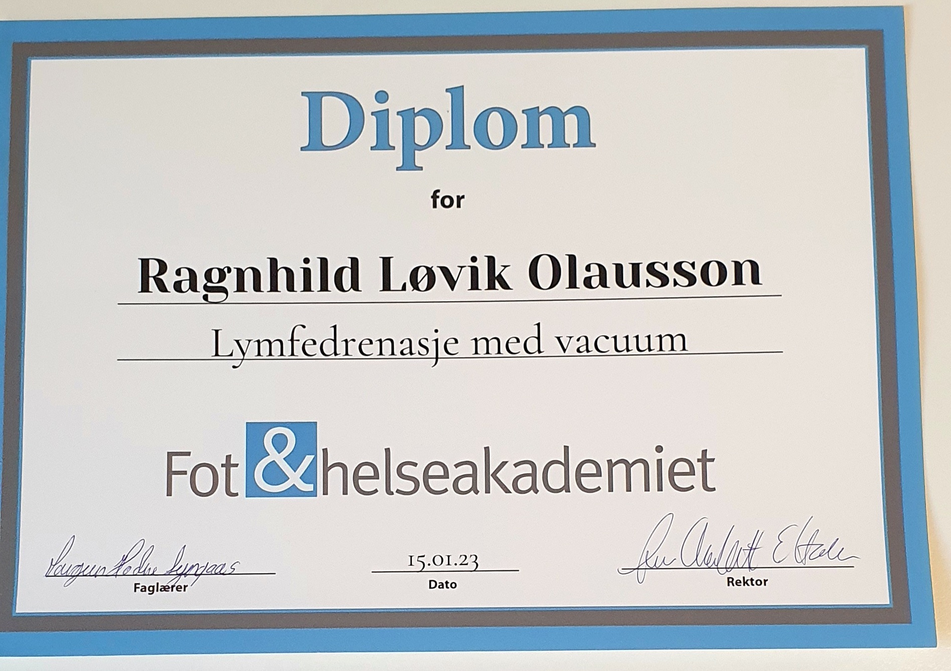 Vakuummaskin brukt til lymfedrenasje